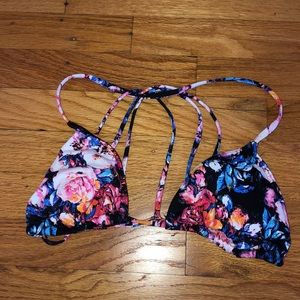 Floral bikini top